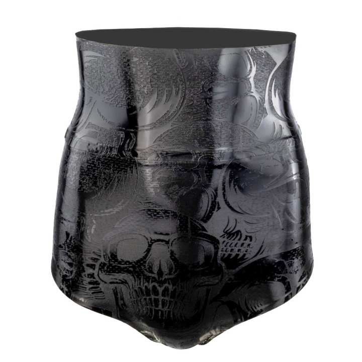 High Waist Slip Skull Latex Laser Edition